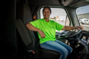 Tania Wong-Mills in her truck.