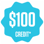 $100 Credit badge